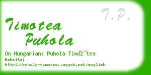 timotea puhola business card